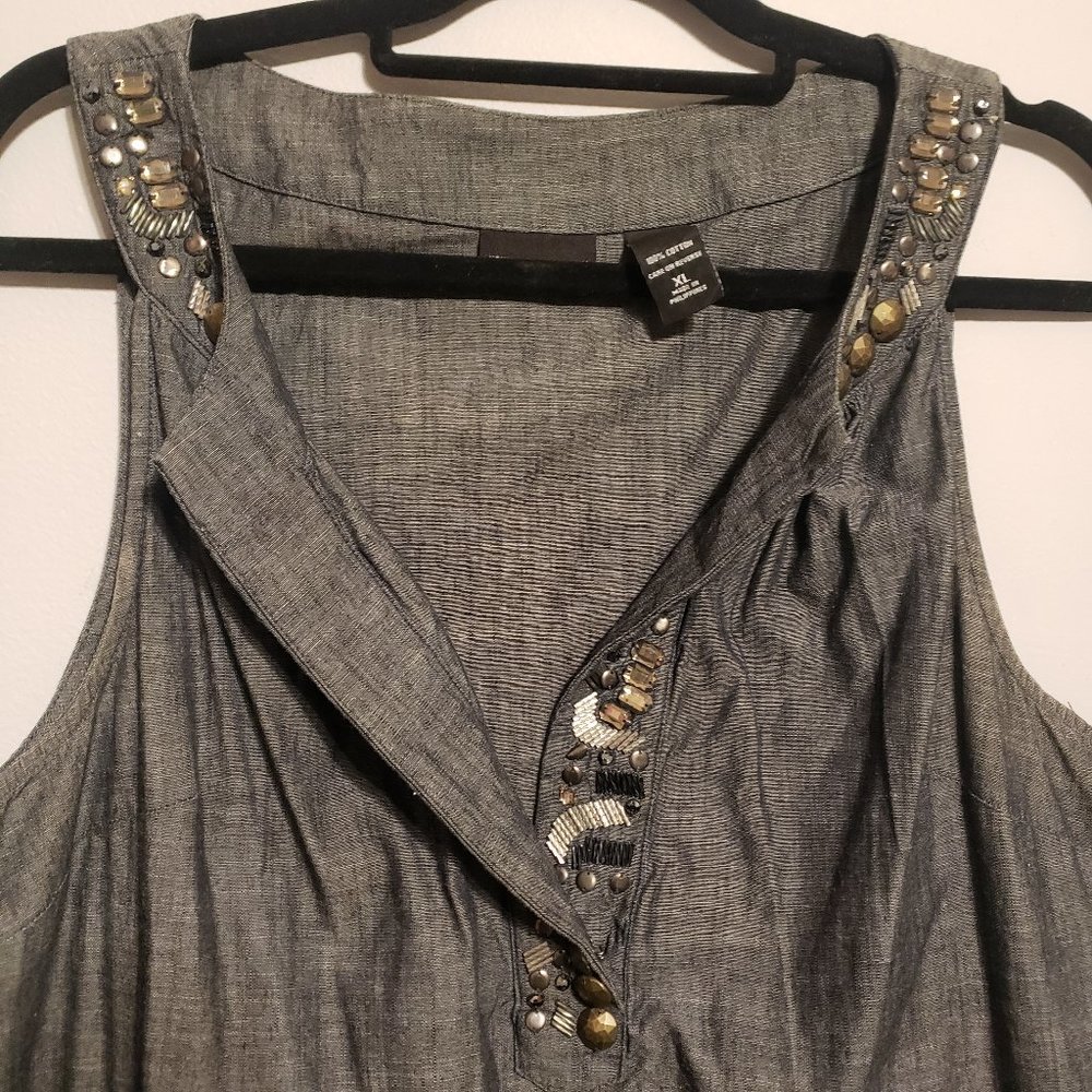 NYC Denim Jeweled Dress size XL